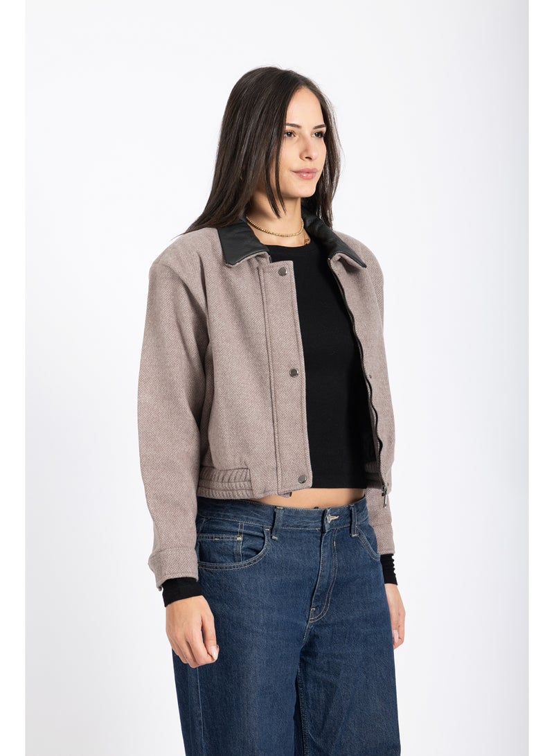 AMICI Beige bomber jacket(REAL LEATHER) - Image 2